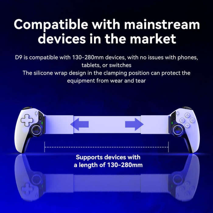 D9 Wireless Phone Stretching Game Controller For Switch / PS3 / PS4(Red)