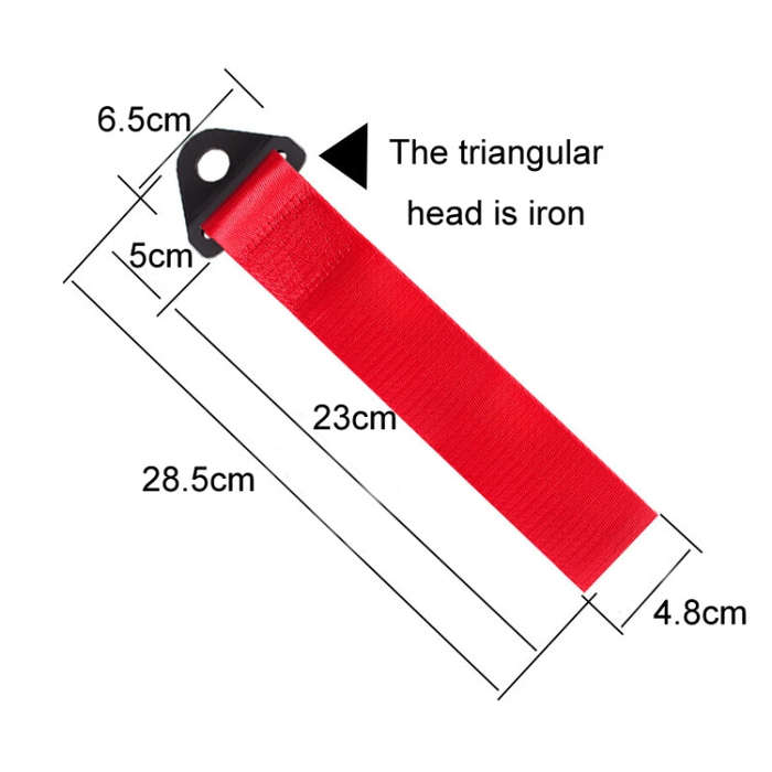 Car Modified Tow Rope Bumper Decorative Streamer, Color: Black(No Words)