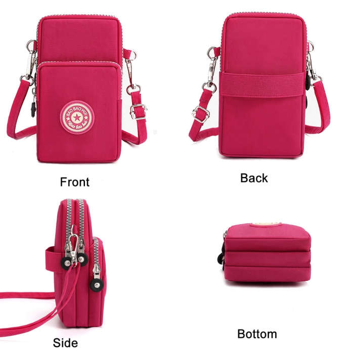 Crossbody Mobile Phone Bag Vertical Coin Purse with Armband for Women(Dark Blue Monkey)