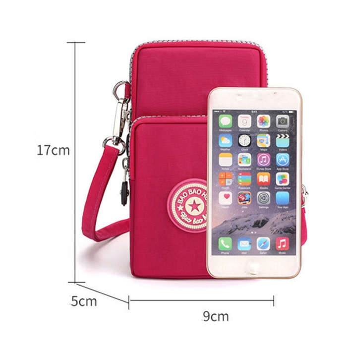 Crossbody Mobile Phone Bag Vertical Coin Purse with Armband for Women(Dark Blue Monkey)