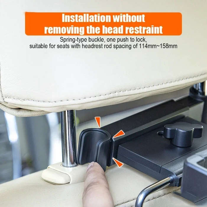 SD-1528D Car Dining Table Rear Foldable Storage Rack Computer Stand