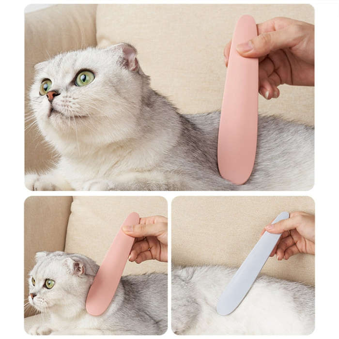 3pcs Cat Tongue Texture Grooming Brush Pet Massage Comb(Grey)