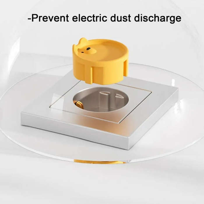 EU Plug Socket Silicone Cover Children Anti-electric Shock and Dustproof Protective Cover(Black)
