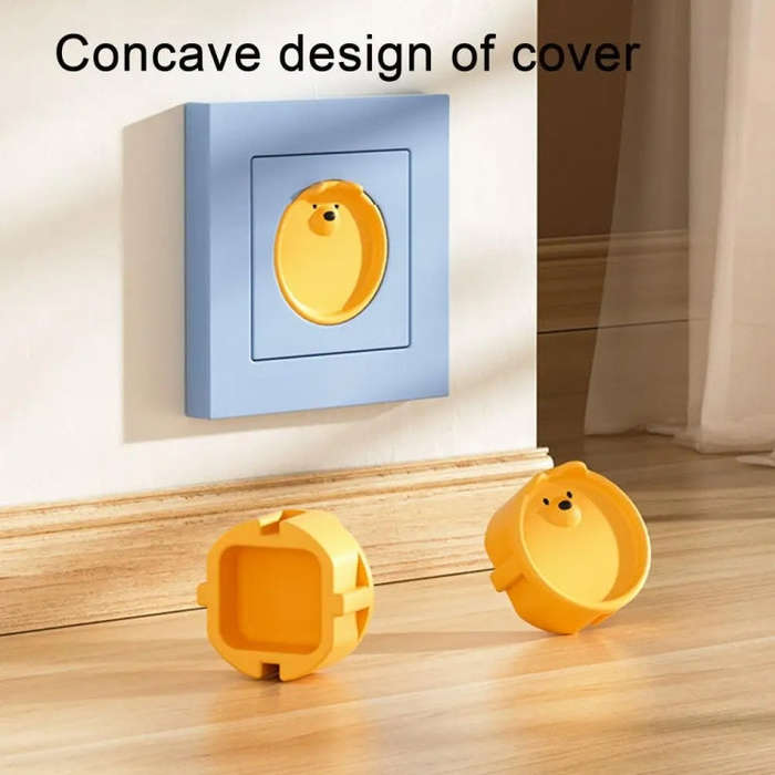 EU Plug Socket Silicone Cover Children Anti-electric Shock and Dustproof Protective Cover(Black)
