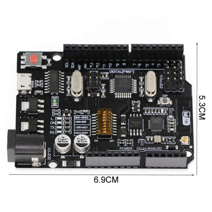 WIFI R3 Atmega328p+ESP8266 (32MB Memory), USB-TTL CH3 Development Board