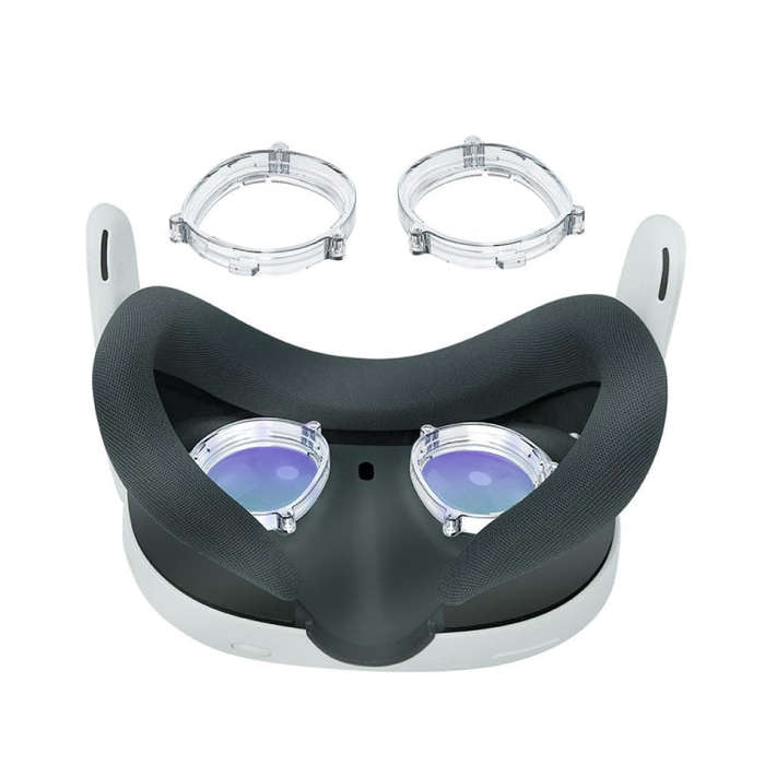 For Quest 3 VR Magnetic Eyeglasses Frame, Spec: Anti Blue Light Lens+Frame Transparent