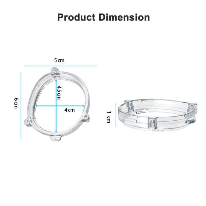 For Quest 3 VR Magnetic Eyeglasses Frame, Spec: L&R Frame Transparent