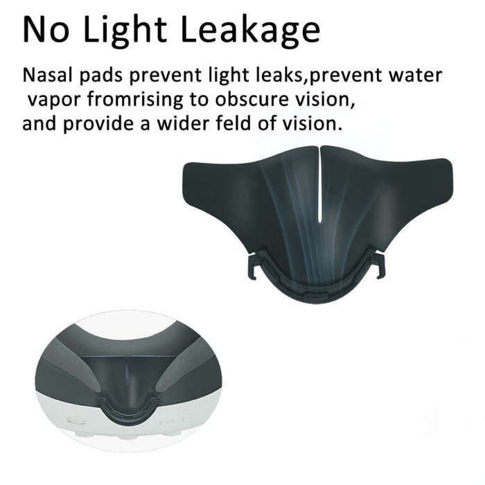 For Quest 3 VR Blackout Nose Pad Mask Face Pad Cover, Spec: 2pcs /Set