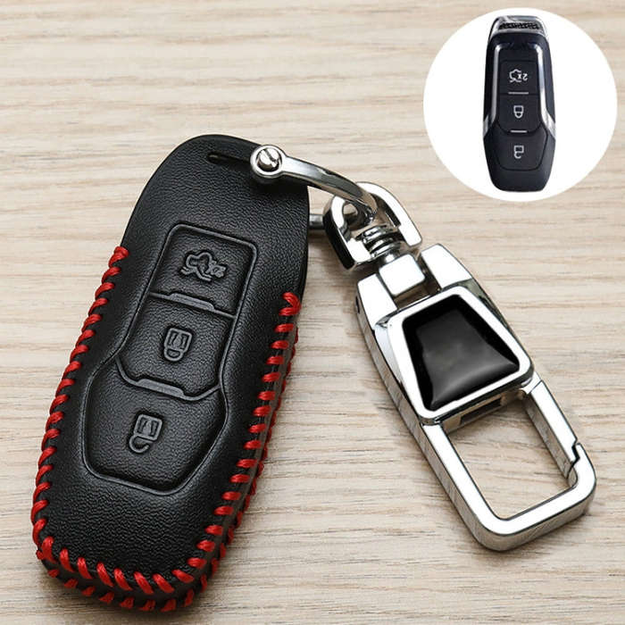 For Ford Car Key Cover Keychain Anti-lost Number Plate, Style: A
