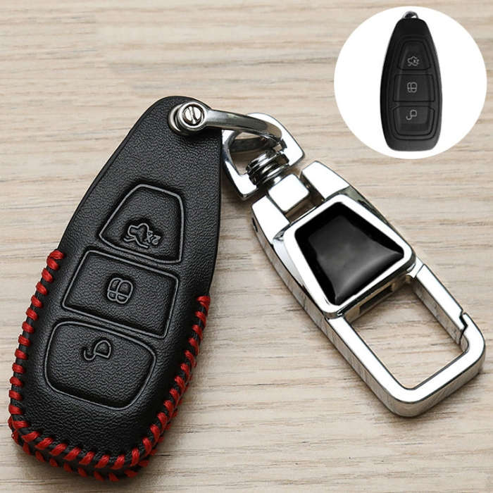 For Ford Car Key Cover Keychain Anti-lost Number Plate, Style: E