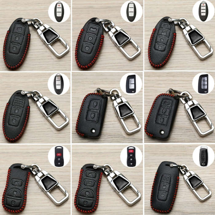 For Nissan Car Key Cover Keychain Anti-lost Number Plate, Style: D