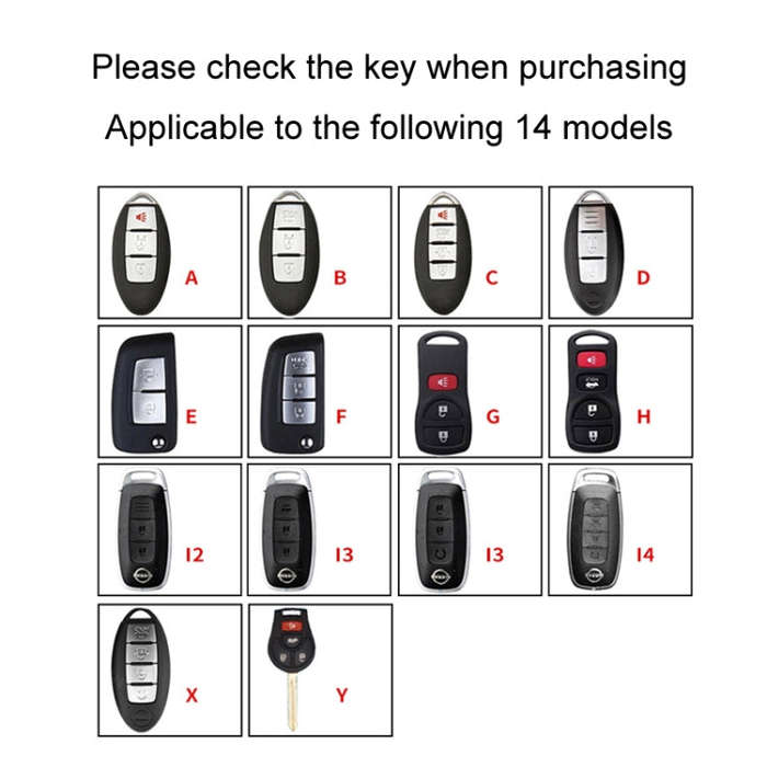 For Nissan Car Key Cover Keychain Anti-lost Number Plate, Style: Y