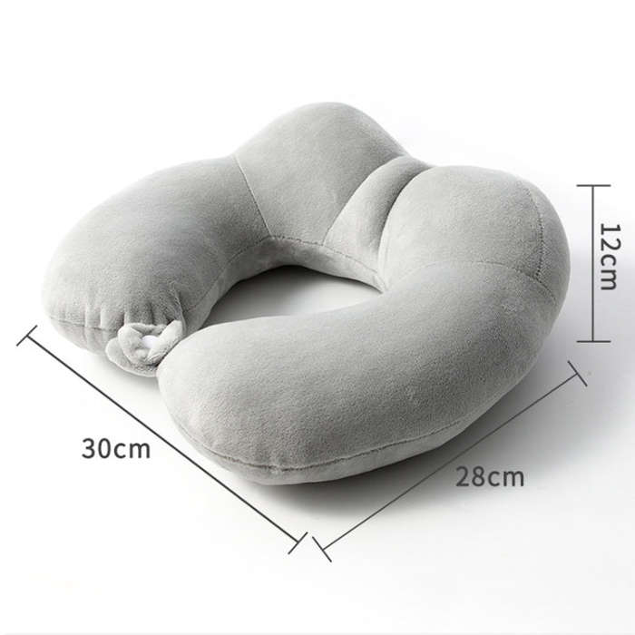 Portable Nap Neck Care Pillow Multifunctional Airplane Travel U-Shaped Pillow, Style: Dark Gray P...