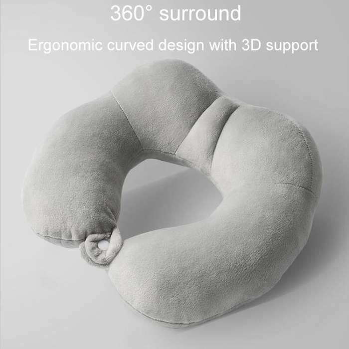 Portable Nap Neck Care Pillow Multifunctional Airplane Travel U-Shaped Pillow, Style: Dark Gray P...