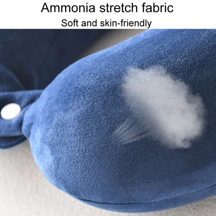 Portable Napping Memory Pillow Multifunctional Airplane Travel U-Shaped Pillow(Light Gray)