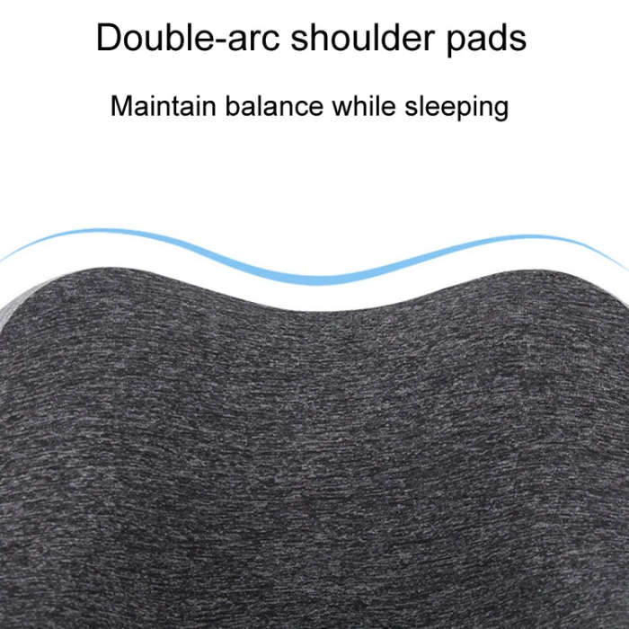 Colorblocking Ice Silk Memory Foam U-Shaped Pillow Portable Napping Neck Care Pillow(Gray)