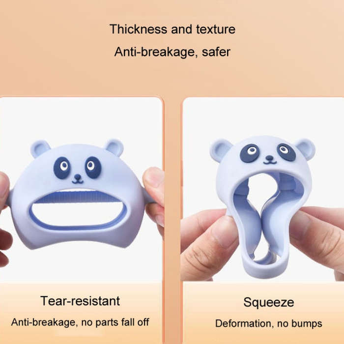 Baby Hand Protector Silicone Gloves Teether Anti Hand Eating Teething Toys(White)