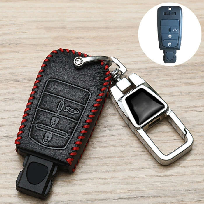 For Fiat Car Key Cover Multifunctional Keychain Anti-Lost Number Plate(B)