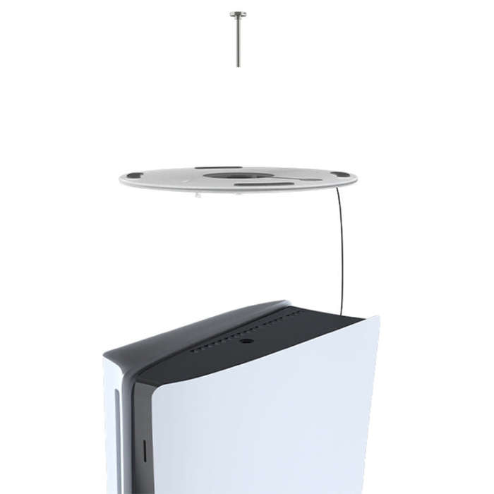 For PS5 Slim iplay HBP-575 Simple Storage Base Light Version RGB Colorful Vertical Storage Bracke...