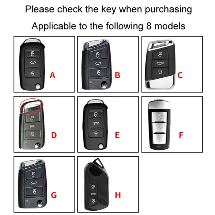 For Volkswagen Key Cover Multifunctional Keychain Anti-lost Number Plate, Style: F