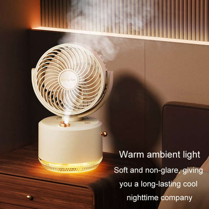 USB Charging Cooler Air Conditioning Fan Desktop Cooling Fan Swing Humidifier(Green)