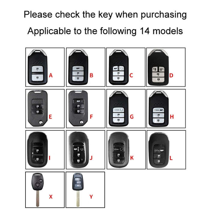 For Honda Car Key Cover Multifunctional Keychain Anti-lost Number Plate, Style: J