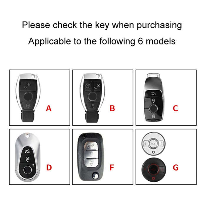 For Mercedes-Benz Car Key Cover Multifunctional Keychain Anti-lost Number Plate, Style: C
