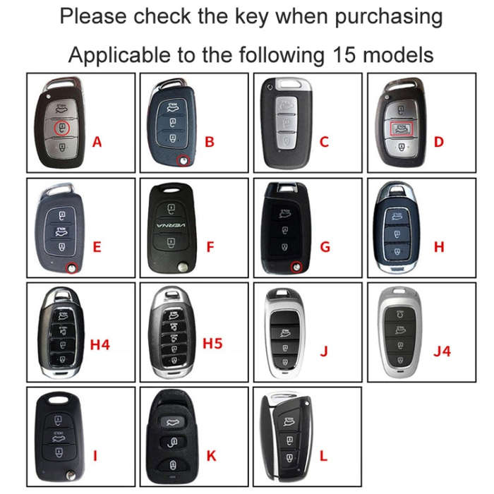 For Hyundai Car Key Cover Multifunctional Keychains Anti-lost Number Plates, Style: D