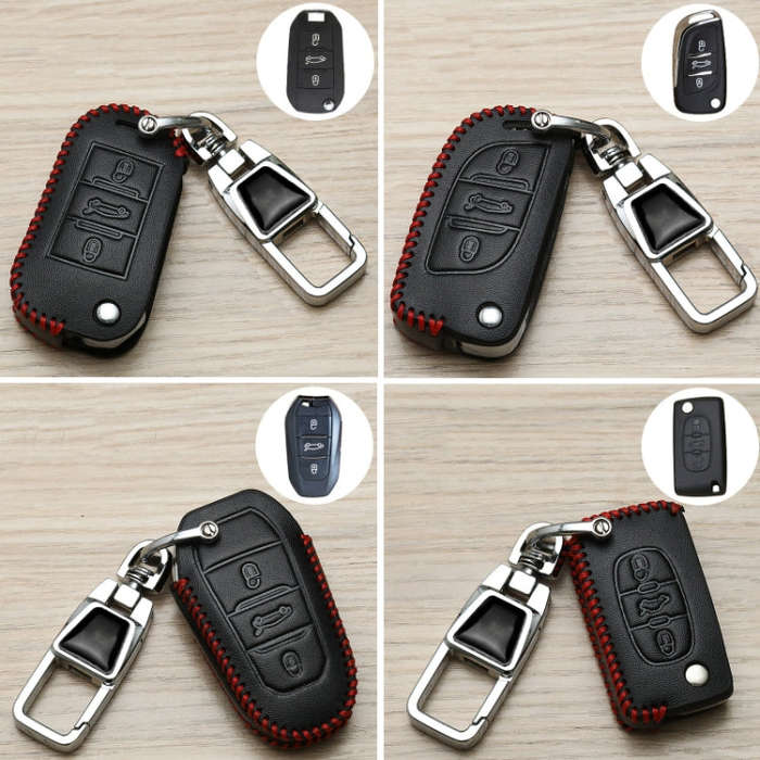 For Citroen Car Key Cover Multifunctional Keychain Anti-lost Number Plate(C)