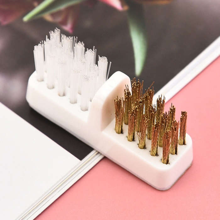 Nail Polish Machine Grinder Cleaning Brush Manicure Drill Bit Steel Wire Brush