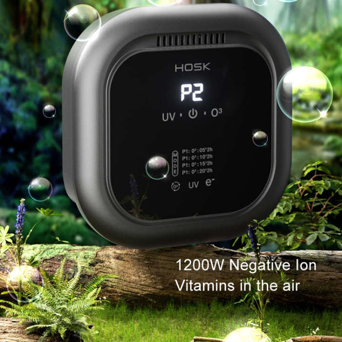 HOSK XT-01 UV Pet Air Purifier Household Deodorant Ozone Generator, Size: Charging(Black)