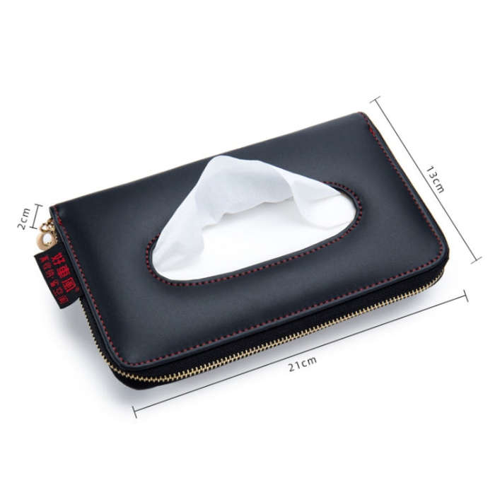 Car Sun Visor Skylight Hanging Tissue Box(H052 Gray)