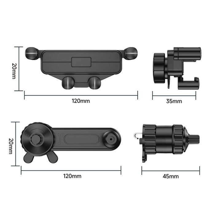 Car Mobile Phone Holder Navigation Air Outlet Support Fixed Bracket(Extension Pole)