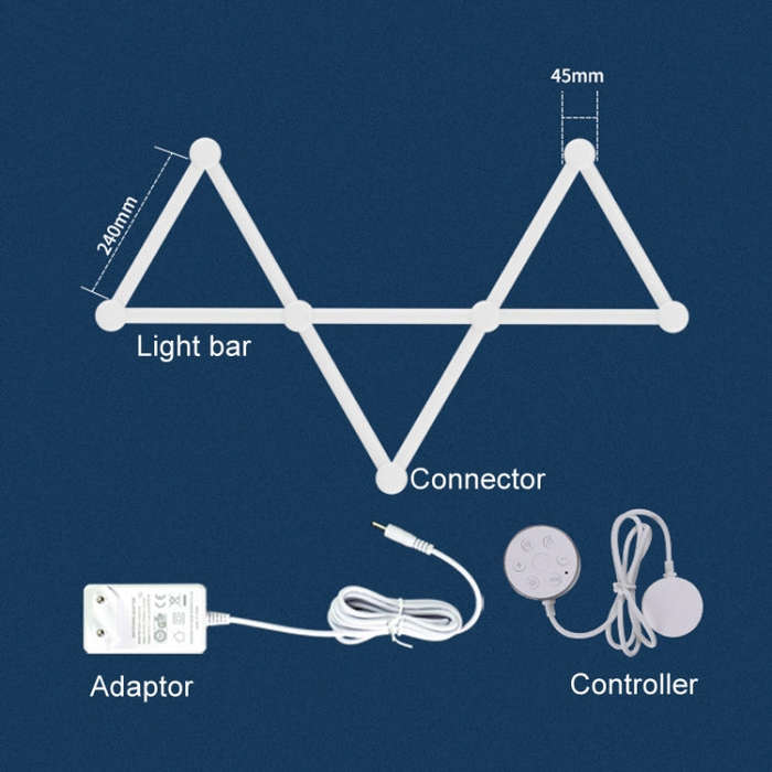 JSK-P26 Smart WiFi Bluetooth Version RGB Direct Illumination Phantom Splicing Light, Support Amaz...