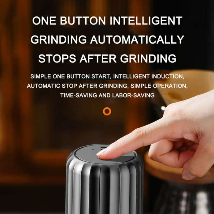 USB Automatic Wireless Electric Portable Coffee Grinder(White)