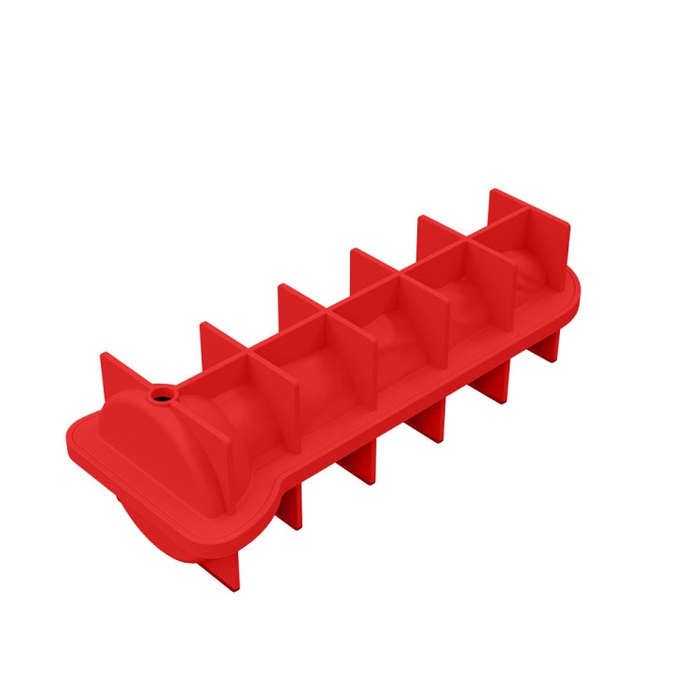 Large Silicone Spoof Ice Lattice Mold With Lid Ice Maker Self-Sealing Ice Molds(Red)