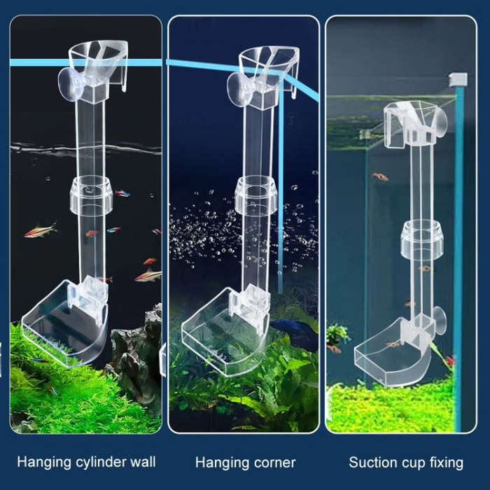 13-18cm Fish Tank Feeding Tube Acrylic Feeder Small Fish Feeding Tube