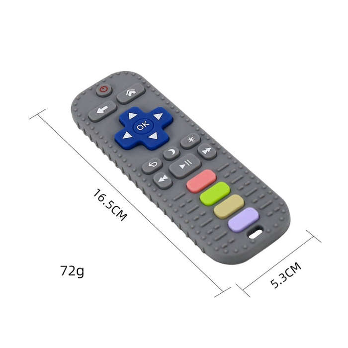 Baby Simulation Silicone Remote Control Can Press Tooth Glue Preventing Eating Hands Teething Sti...