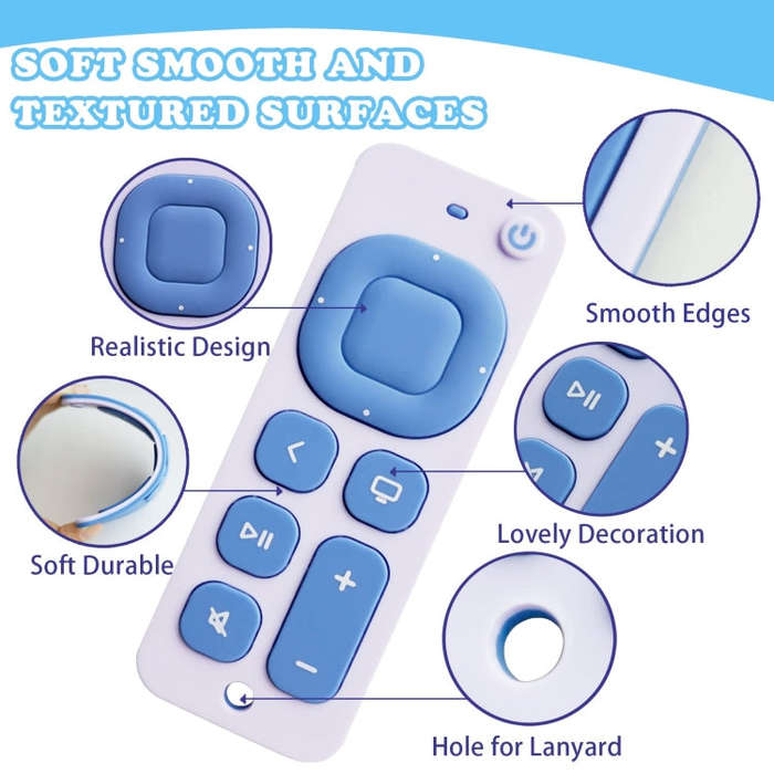 Baby Simulation Silicone Remote Control Can Press Tooth Glue Preventing Eating Hands Teething Sti...