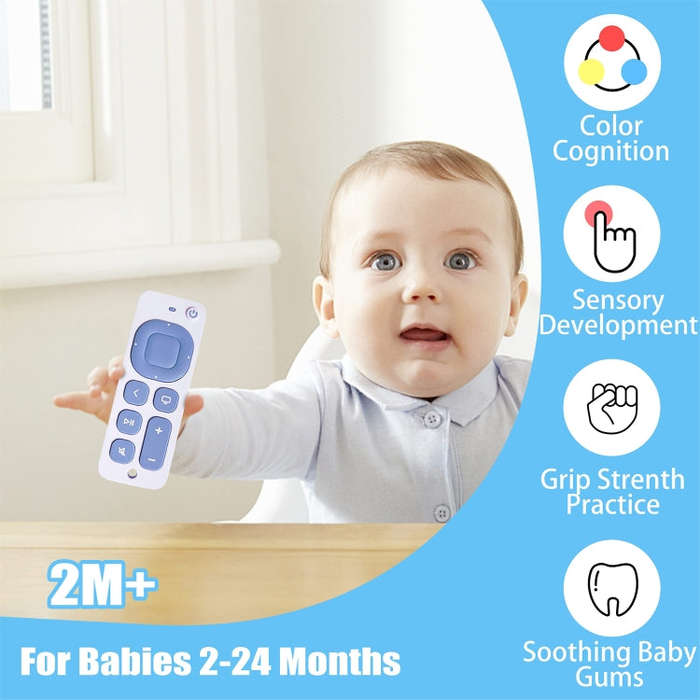Baby Simulation Silicone Remote Control Can Press Tooth Glue Preventing Eating Hands Teething Sti...