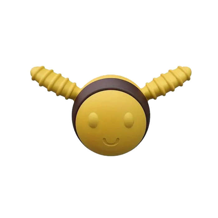 Bee Shaped Teether Teething Stick Baby Anti-Snacking Toys, Color: Yellow Black No Silk Print