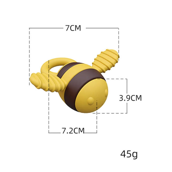Bee Shaped Teether Teething Stick Baby Anti-Snacking Toys, Color: Yellow Black No Silk Print