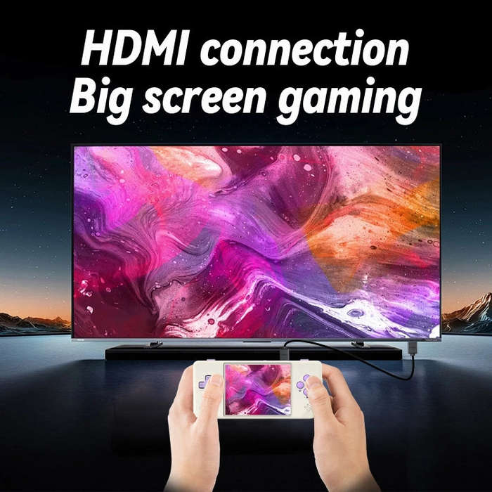 ANBERNIC RG28XX Retro Handheld Game Console 2.83-Inch IPS Screen Linux OS 64GB+128GB(Transparent ...