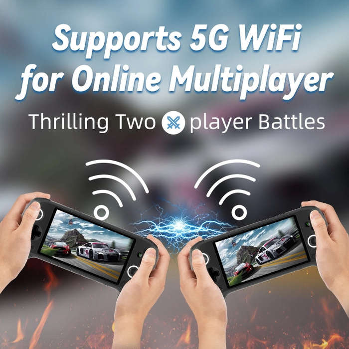 ANBERNIC RG556 Handheld Game Console Android 13 System 5.48-Inch AMOLED Screen WIFI Bluetooth Gam...