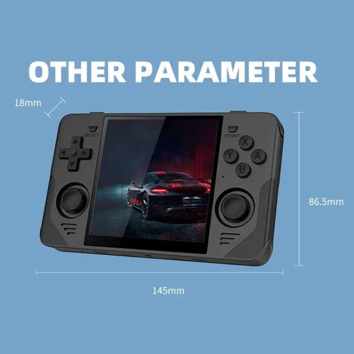 POWKIDDY RGB30  4 Inch IPS Screen Handheld Game Console Built In WIFIBluetooth 16GB+256GB(Black)
