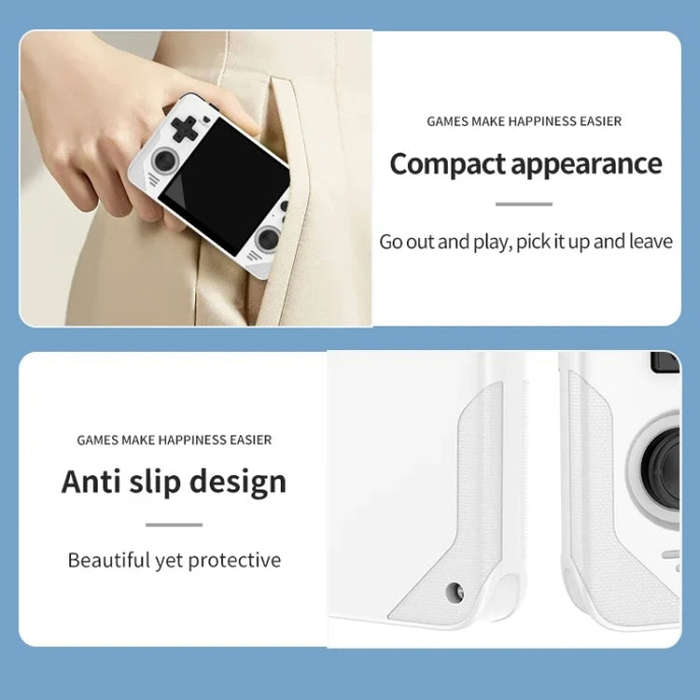 POWKIDDY RGB30  4 Inch IPS Screen Handheld Game Console Built In WIFIBluetooth 16GB+256GB(Black)