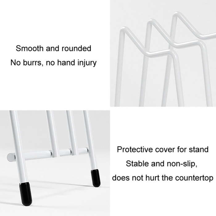 Kitchen Countertop Chopping Board Place Rack Multifunctional Multi-Layer Pot Lid Storage Shelf(Wh...