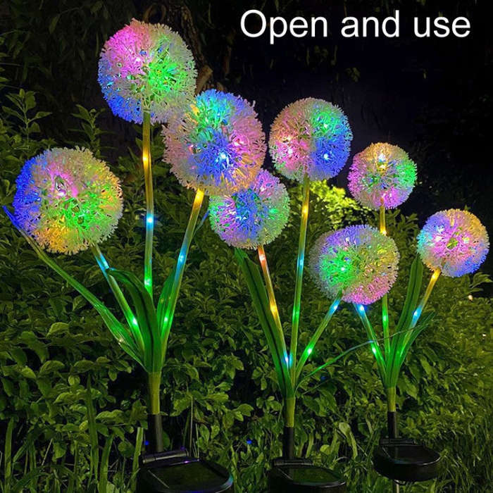 Dandelion Lawn Ground Plug Light Decoration Outdoor Solar LED Garden Lights, Model: 3 Head