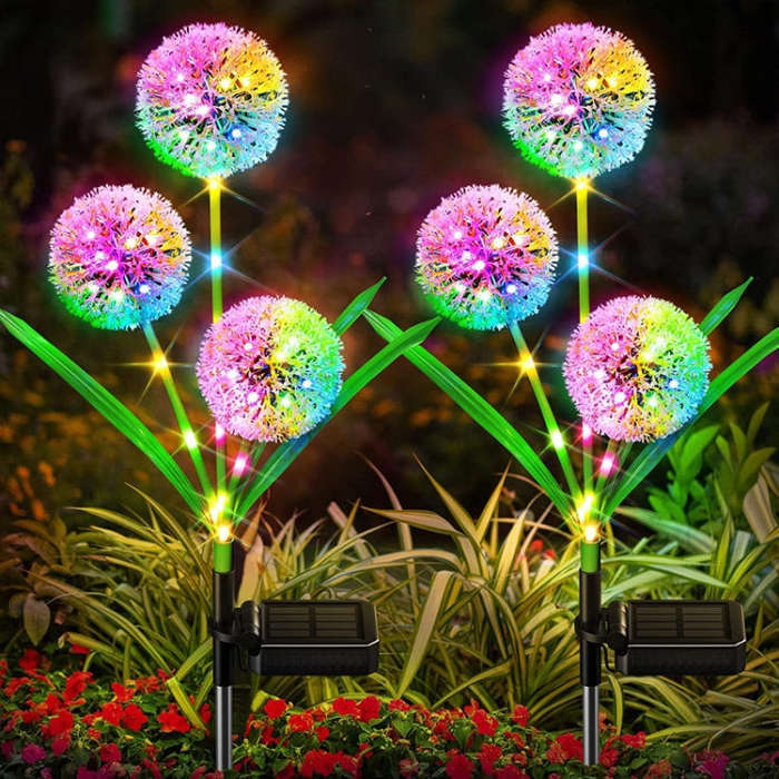 Dandelion Lawn Ground Plug Light Decoration Outdoor Solar LED Garden Lights, Model: 3 Head