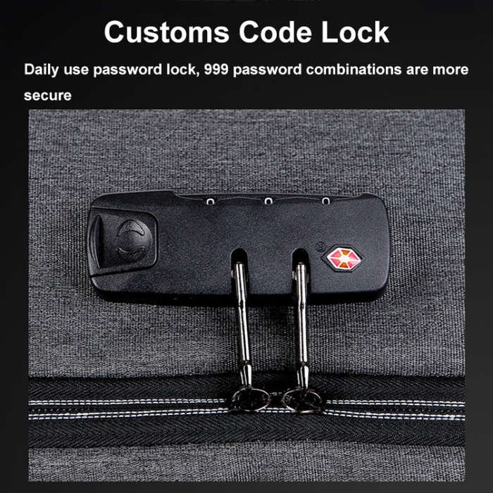 16 inch Large Capacity Password Lock Anti-Theft Laptop Backpack With USB Port(Pink)